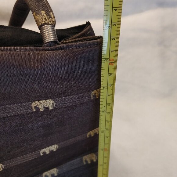 Gold Elephant Black Shoulder Purse - Picture 6 of 6